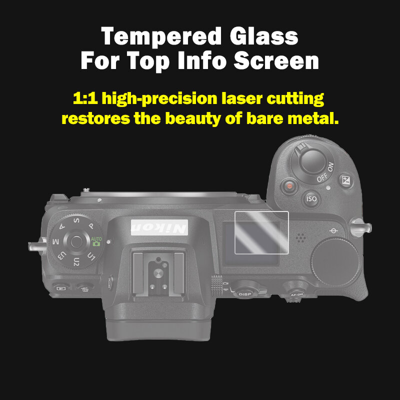 Para nikon z6 z6ii z7 z7ii z9 temperado câmera de vidro protetor principal display lcd + informações superior protetor de tela guarda capa