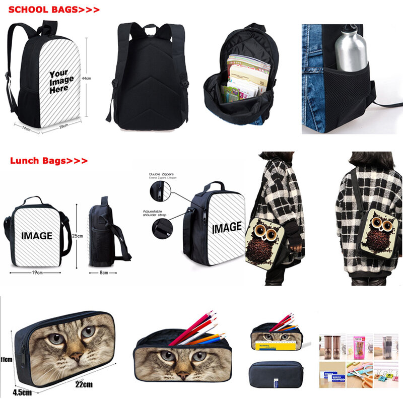 School Bags for Children Cute Animal Sloth School Backpack Kids 3pcs/set Schoolbag Book Bag Girls Shoulder Softback
