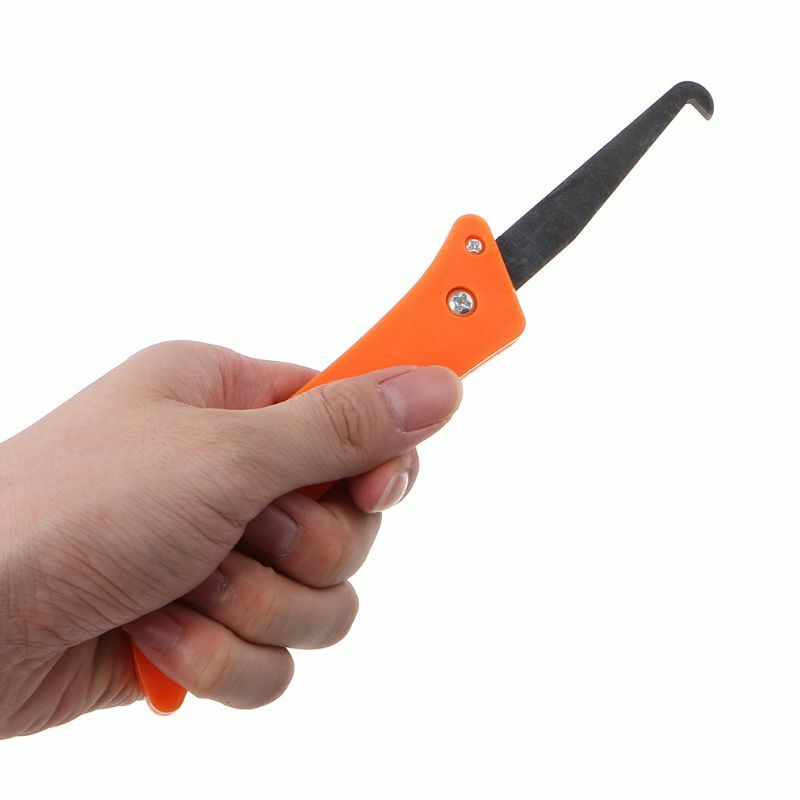 Cuchillo de gancho plegable de mano profesional para huecos de azulejos, limpieza de lechada, herramientas de construcción de reparación, 63HF