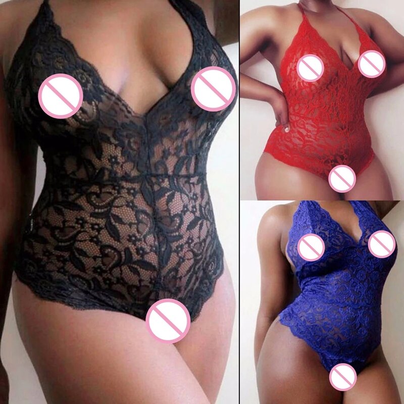 เซ็กซี่เซ็กซี่ Bodysuit ชุดนอนขนาดใหญ่ Bodysuit Temptation โปร่งใสชุดชั้นในชุดนอนผู้หญิง