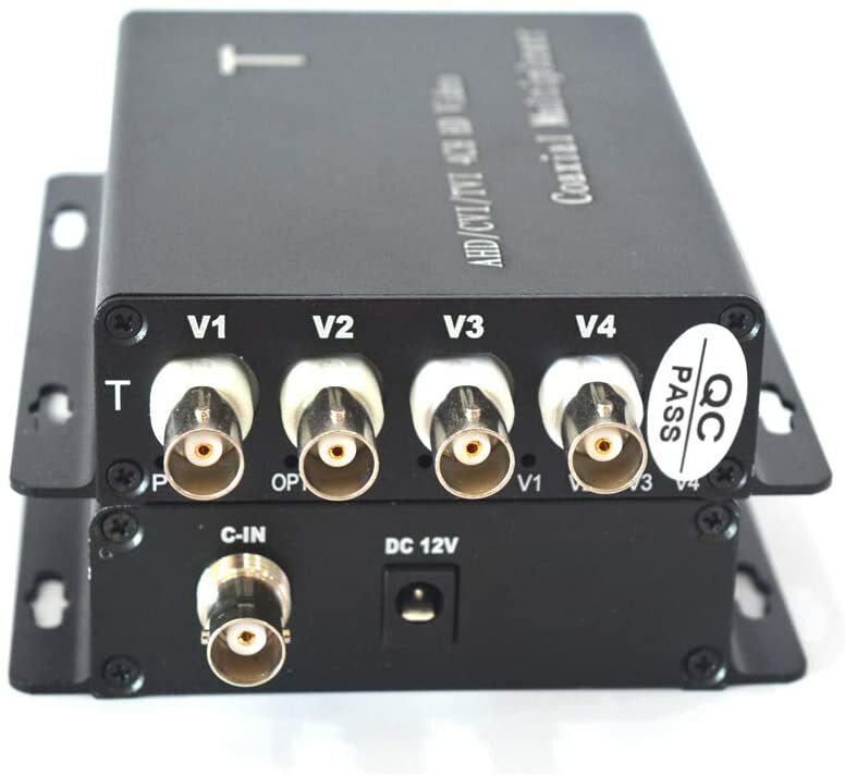 Sinal amplificador de vídeo hd, 100m (pés), 4 canais, sinal coaxial, suporte para câmeras hd tvi com visão hikvision