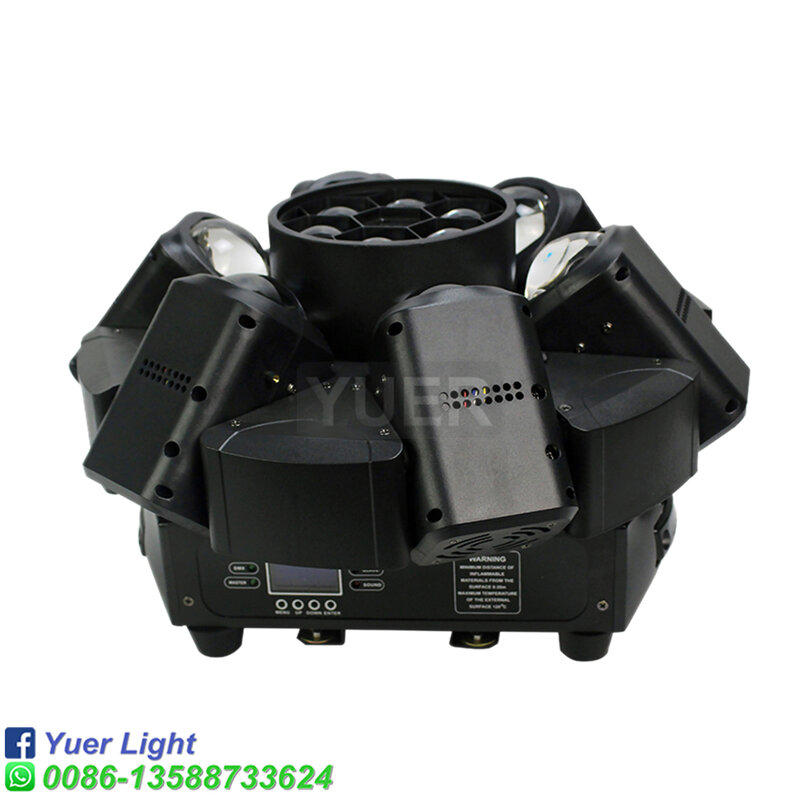 LED 6 Head Bee Eye Smart Beam Moving RGBW 4IN1 11/16/23/44CH DMX512 Stage Light Dj Led Moving Head Beam Light Music Party Disco