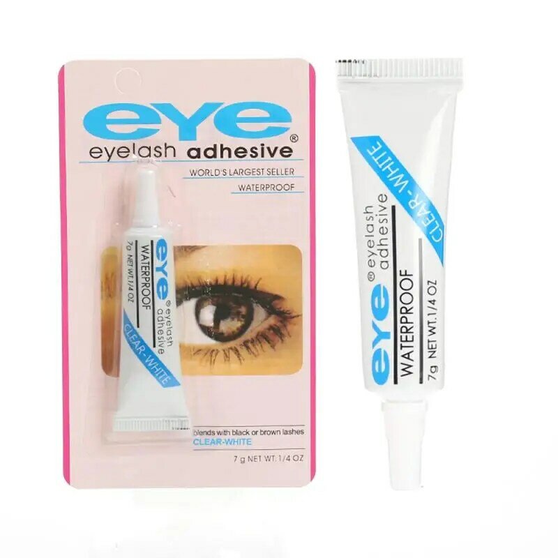 False Eyelash Glue Waterproof False Eyelashes Makeup Quick Dry Eye Lash Gel Cosmetic Clear-white/Dark-black Extension Makeup