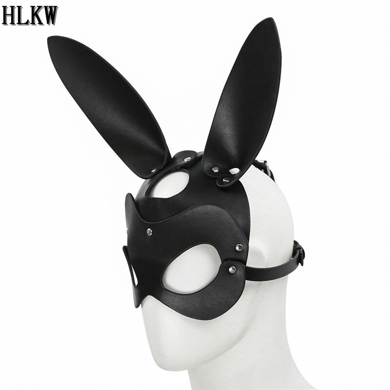 Лидер продаж, пикантная кожаная маска в виде кошки и кролика, Женская Фетиш-маска для косплея, женская маска для вечеринки, аксессуары для БД...
