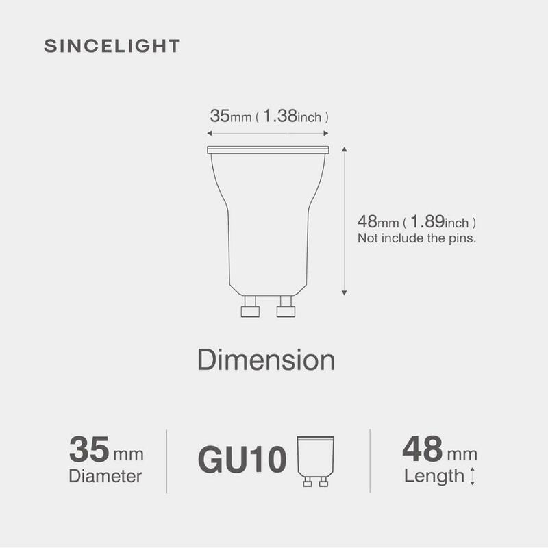 Pack Of 6,LED PAR11พร้อม GU10ฐาน Mini Reflector หลอดไฟ Downlight Ø35mm 3W 300 Lumens 38 ° มุมลำแสง RA92สำหรับบ้านตกแต่ง