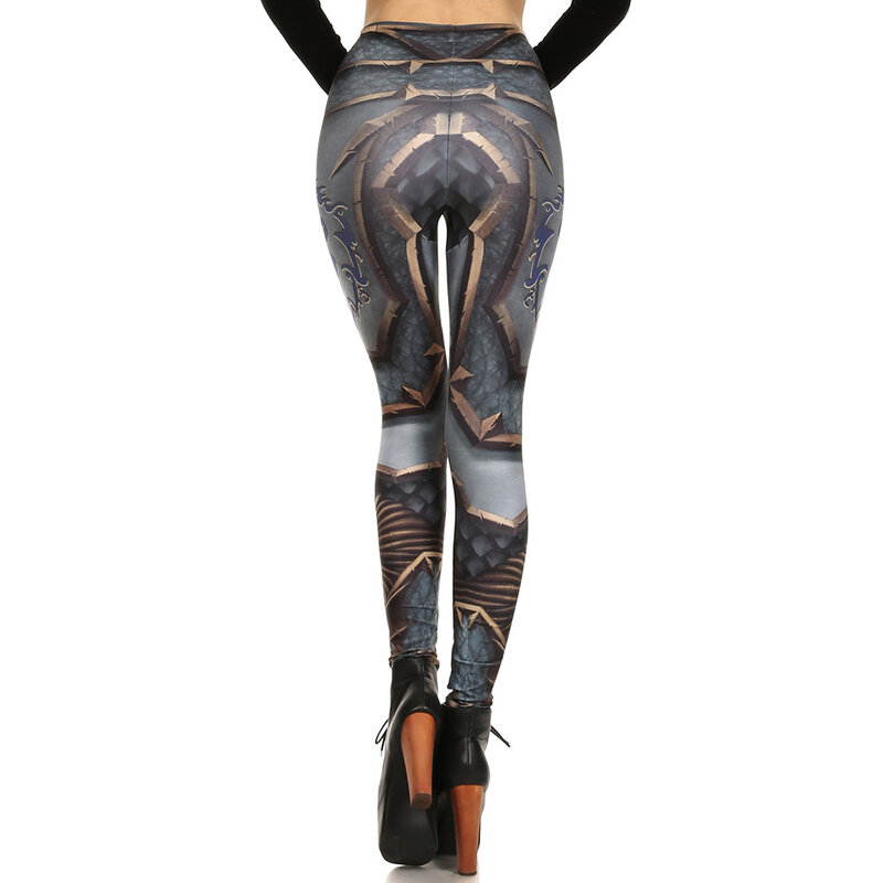 Fashion 3D Armor Printed High Waist Tights Yoga Pants Legging Women Fitness Star Stretch Pants Sexy Trousers Top