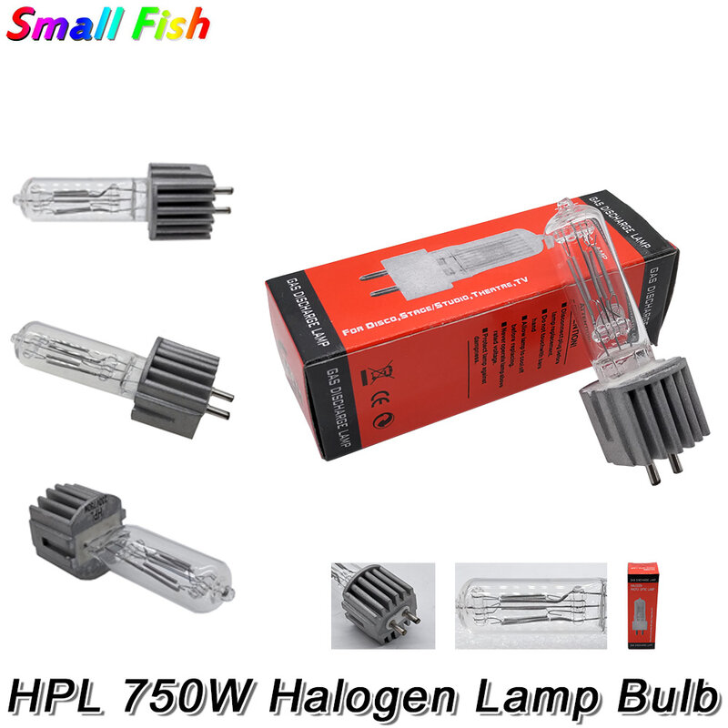 1Pc 무료 배송 HPL 750W 와트 G9.5 230V 무대 램프 전구 할로겐 램프 전구 전문 이동 헤드 라이트 램프 전구