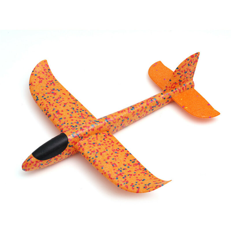 Crianças mão lance voando planador aviões brinquedos, crianças espuma avião modelo, brinquedos divertidos ao ar livre, 48cm, 35cm