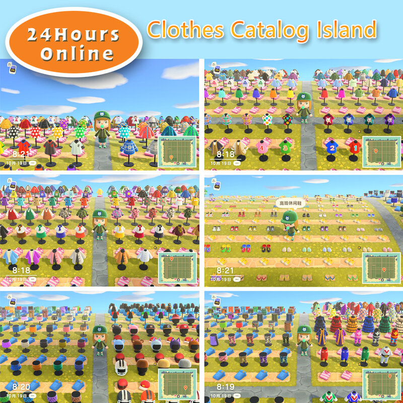 ACNH Aggiornato Animal Crossing Dream Island per Interruttore di Animal Crossing Nuovi Orizzonti Vestiti Mobili Catalogo Isola