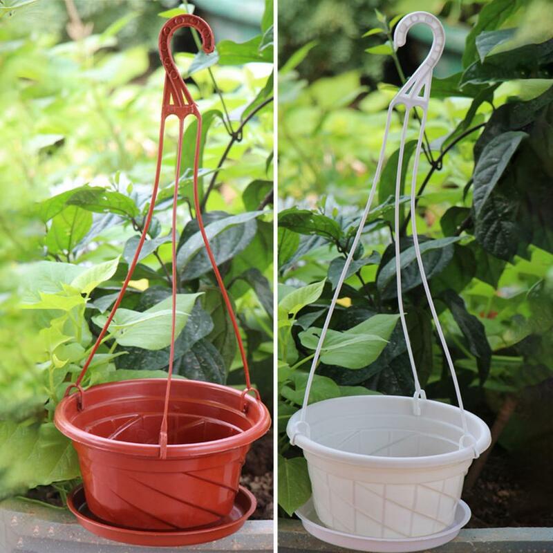 1 Set Flowerpot Breathable No Easy Broken Plastic Durable Ivy Succulents Cactus Hanging Basin Hanging Baskets