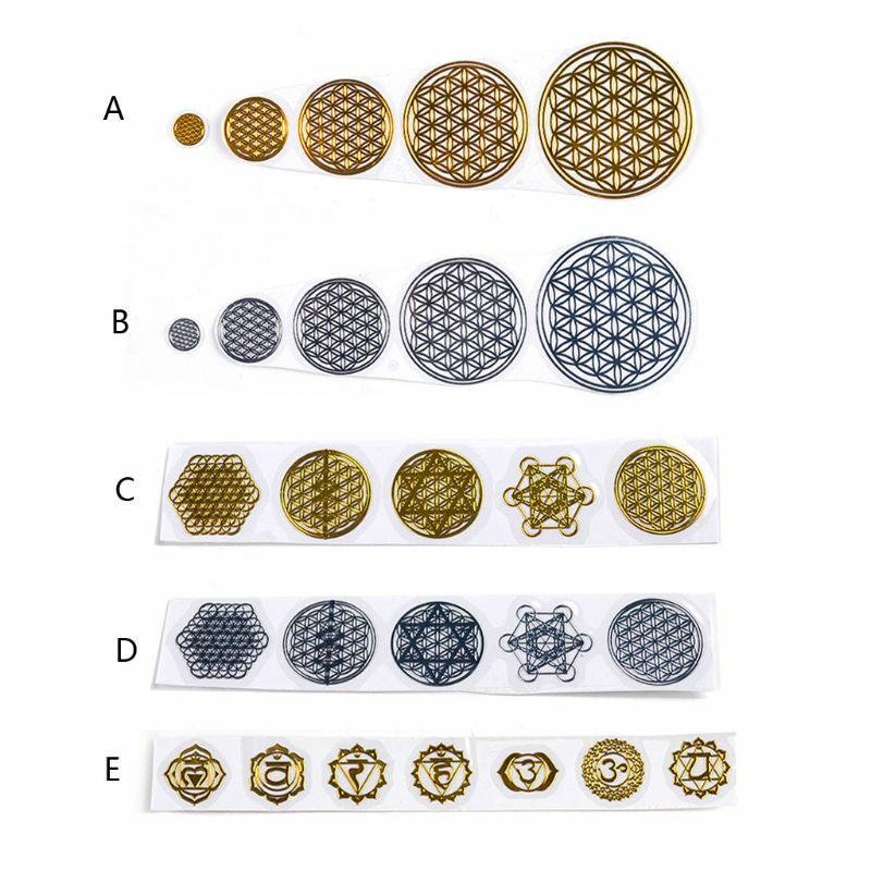 7 Chakras geométricas de cobre energía Torre orgonita pegatinas flor vida árbol pirámide Material de resina epoxi fabricación de joyas