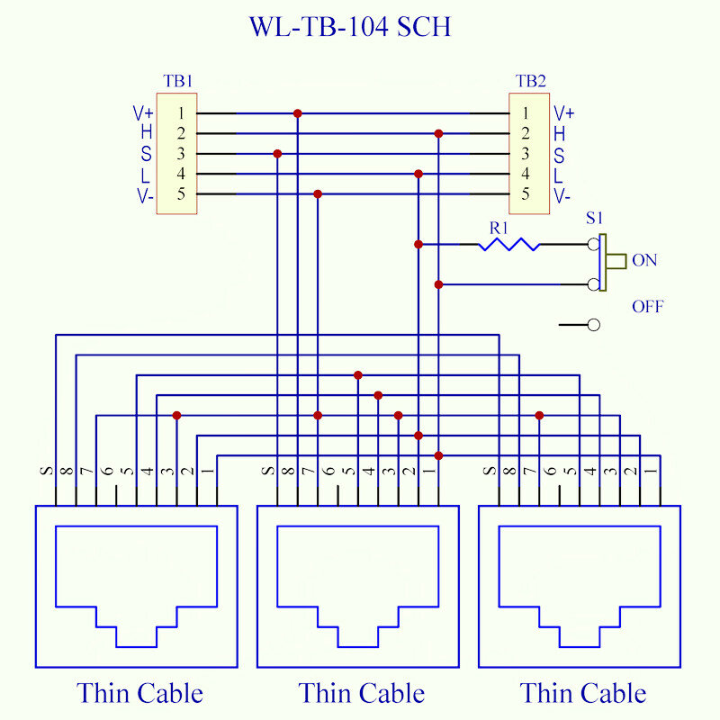 PLC الصناعية حافلة شبكة لوحة القطع ، PLC دعم IO محطة كتلة ، WL-TB-104.
