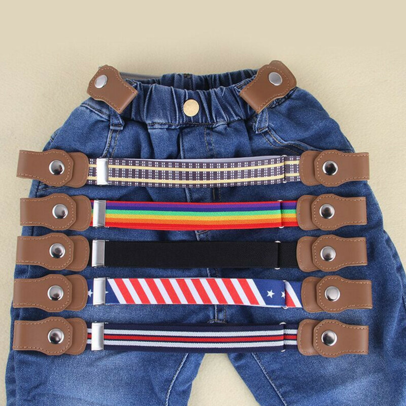 Cinto elástico sem fivela ajustável para jeans, sem cintos de cintura para crianças, meninos e meninas, novo