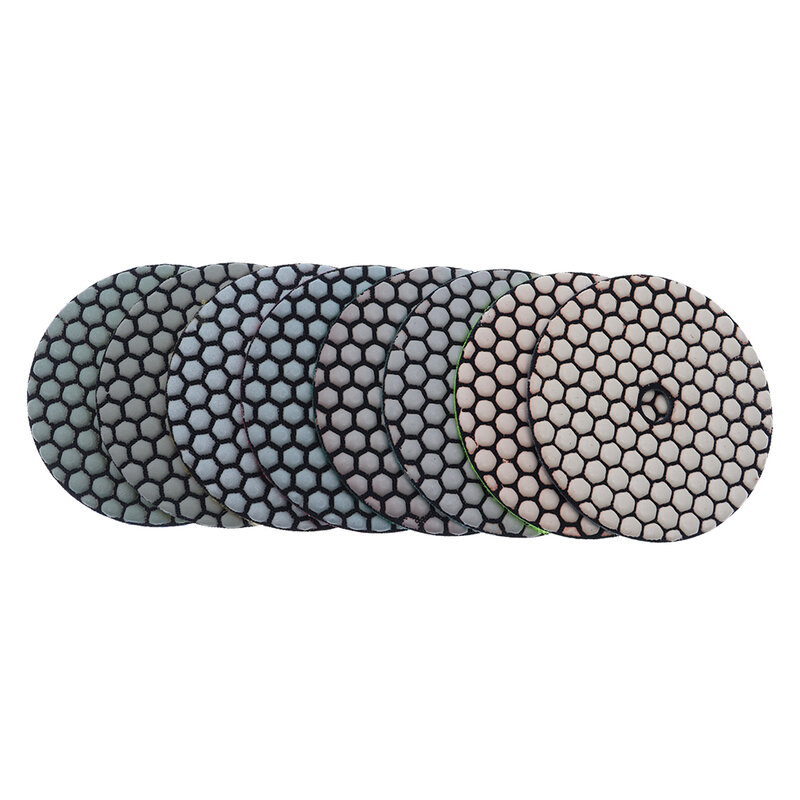 8 szt. 4 Cal krążek do polerowania na sucho #50-BUFF 100mm elastyczny diamentowy pady polerskie nowy projekt granit marmurowy kamień płytka tarcza szlifierska