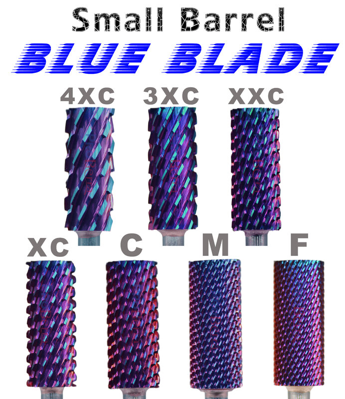 Right Hand Tungsten 5.35 Small Barrel Blue Blade Carbide Super sharp cut Strongest Nail Drill Bit