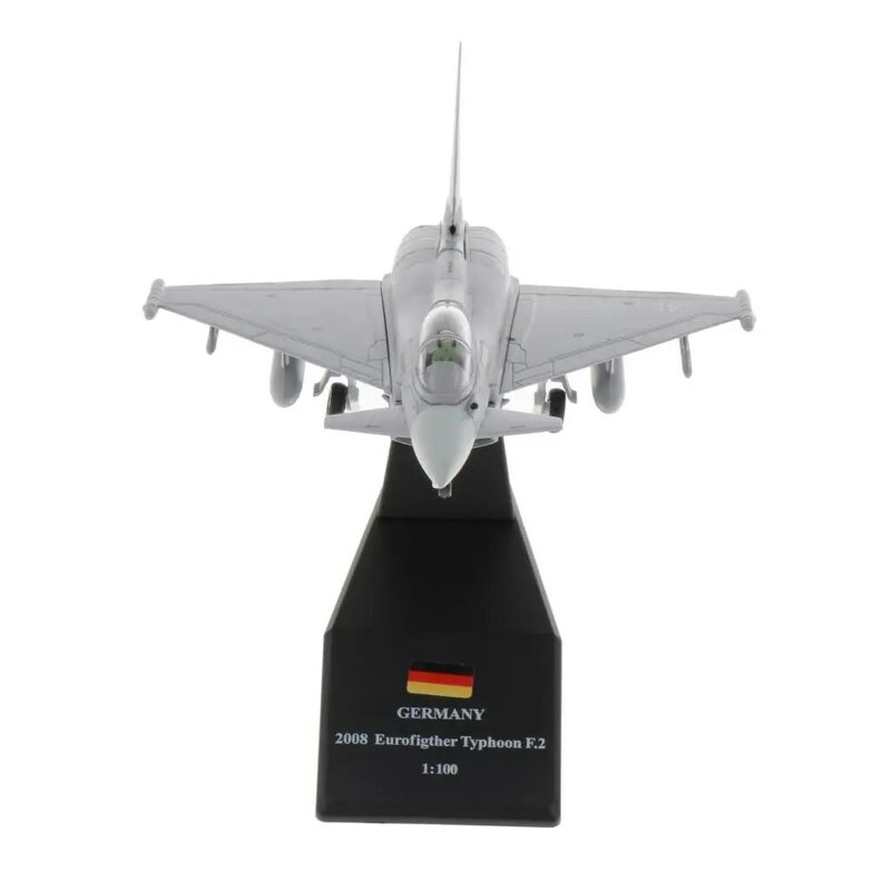 Soporte de exhibición para el hogar, miniavión decorativo de aleación EF 100, de 1: 2000 EF-2000, de la serie Eurofighter Typhoon Fighter, regalo de colección