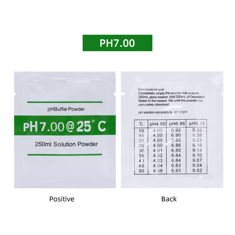 Yieryi PH Meter Calibração Solution, Acessórios de calibração de teste, Buffer Powder, Ph 4.01 6.86 7.0 9.18 10.0, 5pcs por lote