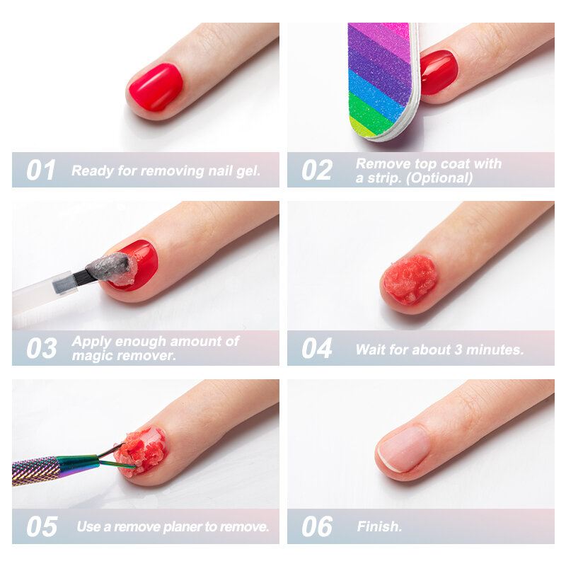ROSALIND-removedor mágico rápido de esmalte de uñas en Gel UV, eliminador de imprimación mate, Base acrílica, capa superior, removedor de limpieza, 15ML