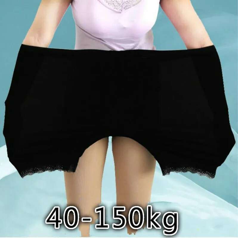 MAX 150KG Plus Größe Hohe Elastische Glanz Hosen, anti Chafing Beine für Größere Hosen Sicherheits Kurze Hosen Frauen