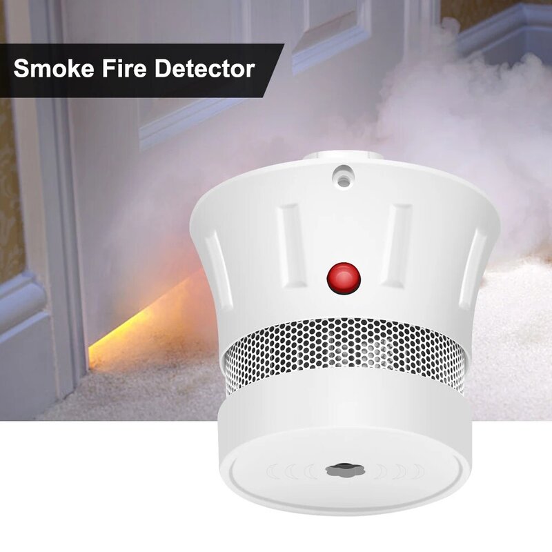 CPVan Smoke Detector EN14604 CE Certified Smoke Sensor 10 Year Battery 85dB Sound Fire Alarm Detector for Home Alarm Systems