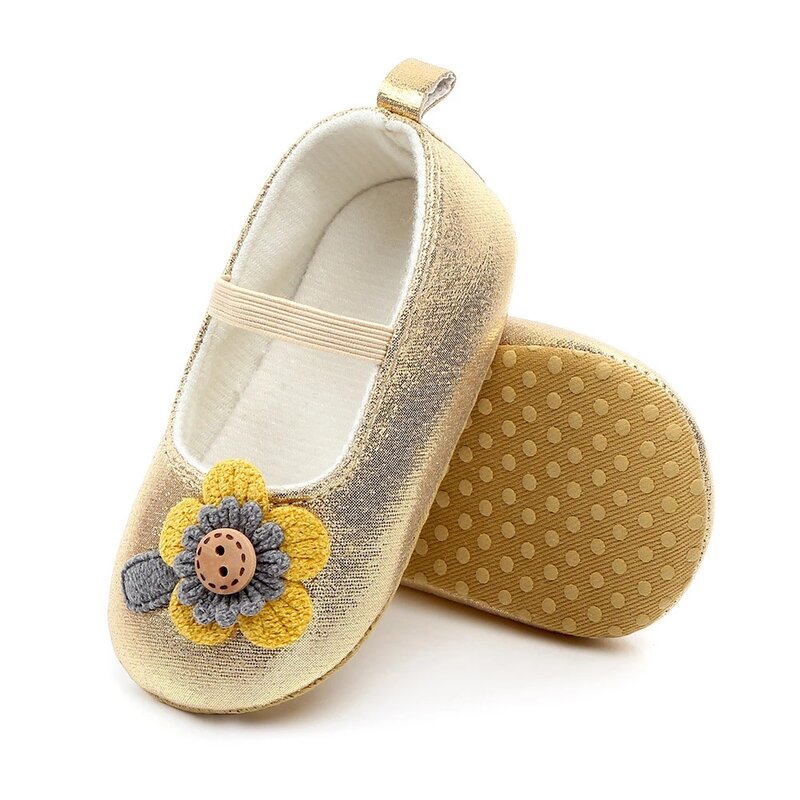 2020 sol flor sapatos de bebê sola macia sapatos de bebê anti-deslizamento primeiro walker princesa sapatos de bebê