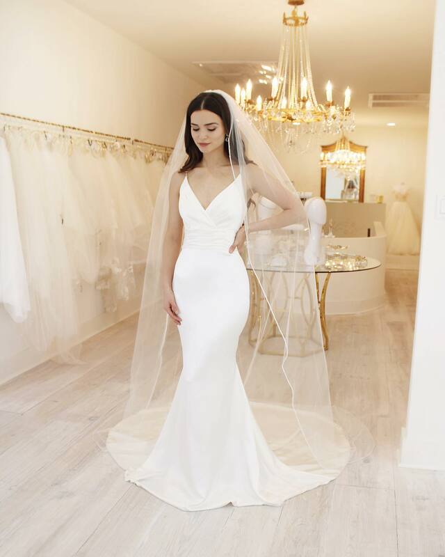 YouLaPan-velo de novia largo V21 con borde de cinta, velos de novia sencillos y elegantes de alta calidad, hecho a mano, blanco, marfil, a la moda