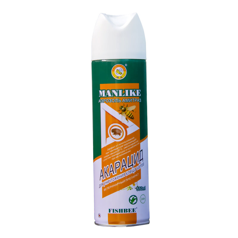 MANLIKE Amitrazสเปรย์Acaricide Bee Varroa 550Ml Varroaได้อย่างมีประสิทธิภาพสำหรับรัสเซียผึ้ง