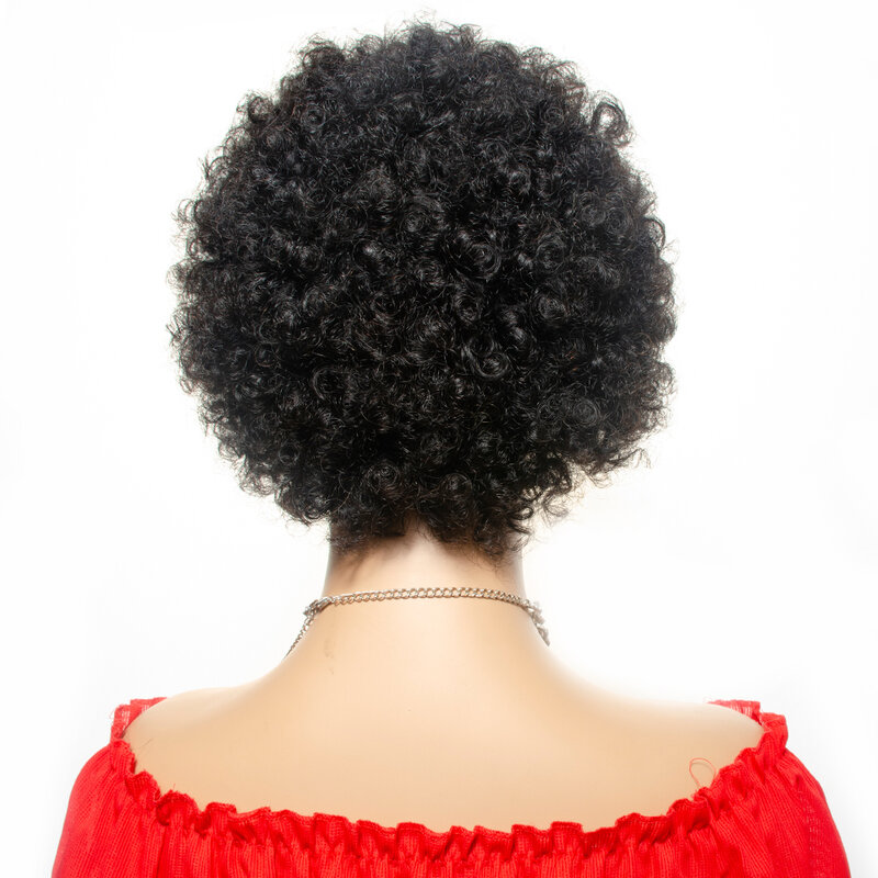 Yepei-女性用の巻き毛のアフロウィッグ,レミーの人間の髪の毛,自然な色,ブラジルの自然な髪