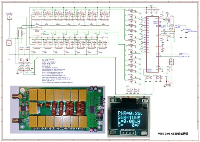 ATU-100 DIY Kits 1,8-50MHz ATU-100mini Automatische Antenne Tuner durch N7DDC 7x7 + OLED, firmware programmiert/SMD/Chip gelötet