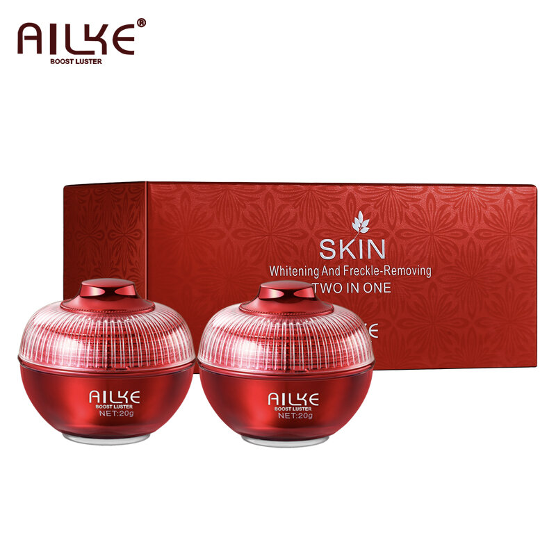 AILKE Brightening Day & NIght Face Cream, Anti-Aging, Moisturizing, Lightening, Stains Remove Korean Facial Skin Care Cosmetics