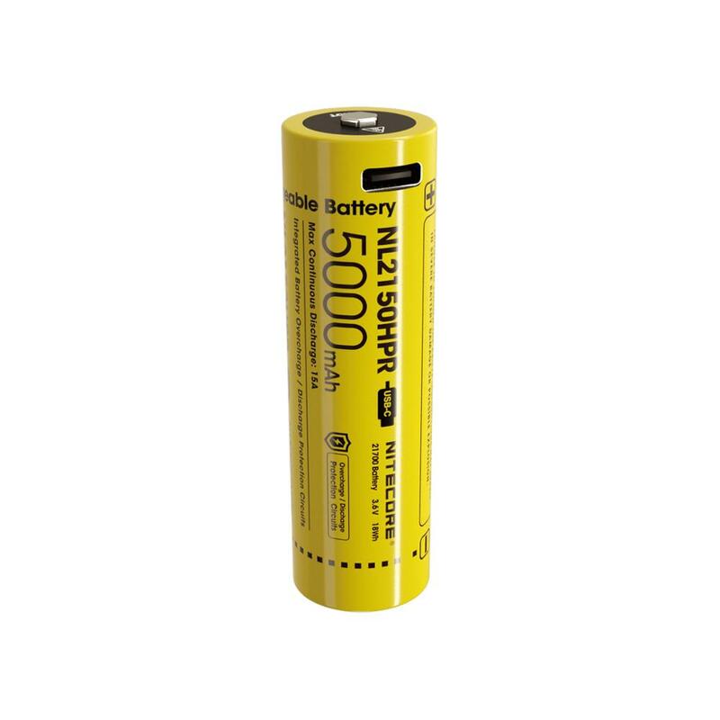 NITECORE-batería recargable de iones de litio de alto drenaje, batería recargable 21700, NL2150HPR, USB-C
