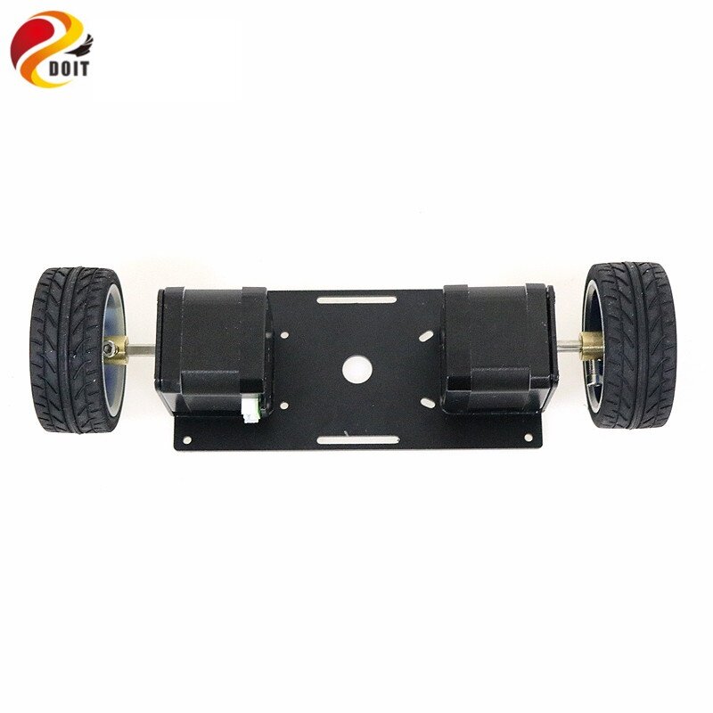 Doble placa 2wd, dos rondas de Motor paso a paso de autoequilibrio, Kit de chasis de coche inteligente de equilibrio de dos ruedas