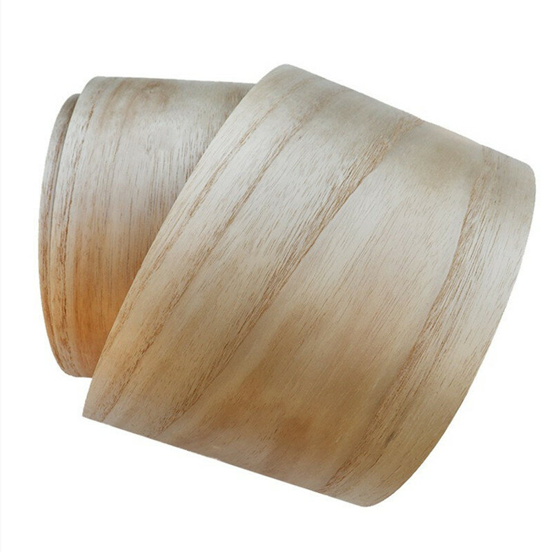 Paulownia folheado de madeira para móveis, 2 peças naturais genuínos, 20cm x 2.5m, 0.25mm de espessura, luz grão c/c