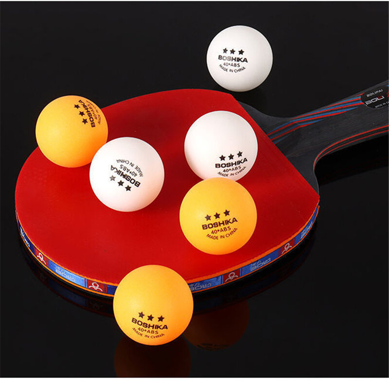 BOSHIKA Brand Table Tennis ABS New Material 40+ Resistant Yellow And White Wholesale Price High Quality Ping Pong Balls