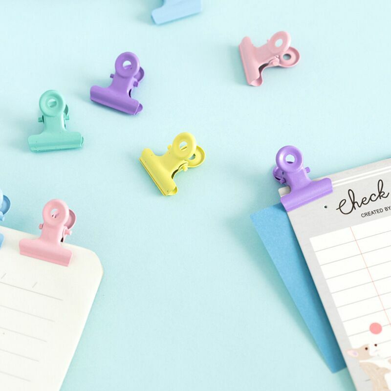 Sharkbang 84pcs/box Cat Heart Metal Paper Clip Candy Color Binder Clips For Book Decorative Kawaii Clip Set School Stationery