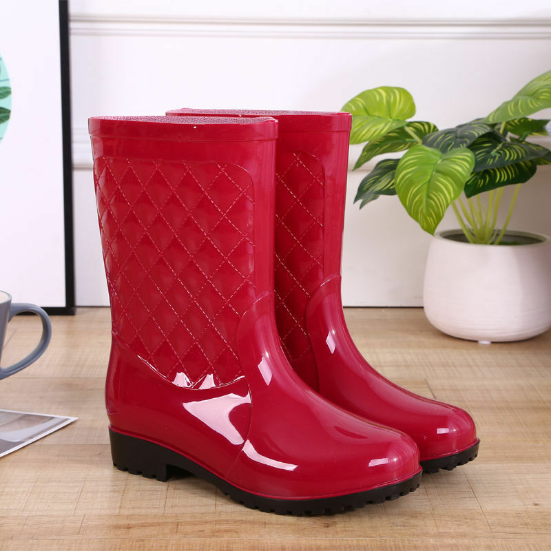 Botas de Lluvia antideslizantes para mujer, zapatos antideslizantes para mantener el calor, lavado, d34