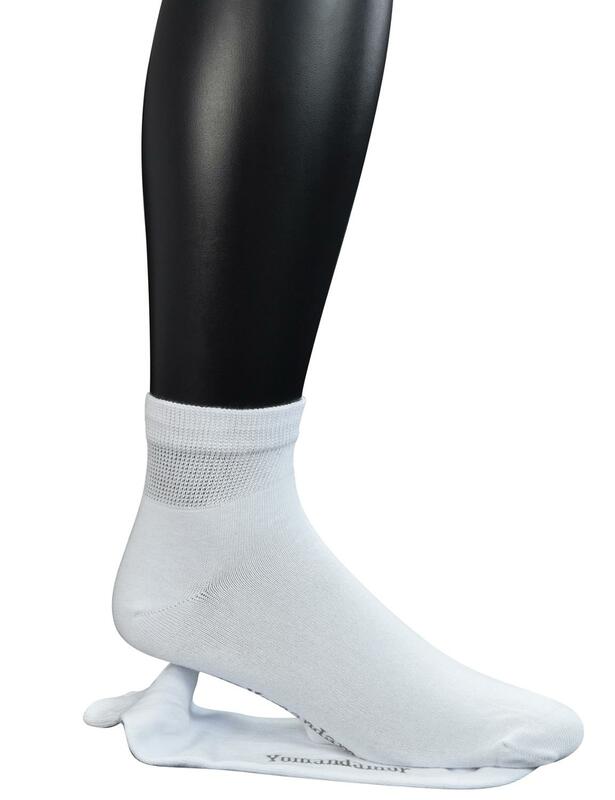 Yomandamor-Meias masculinas Coolmax tornozelo extra-largo diabético, dedo do pé sem costura, 5 pares