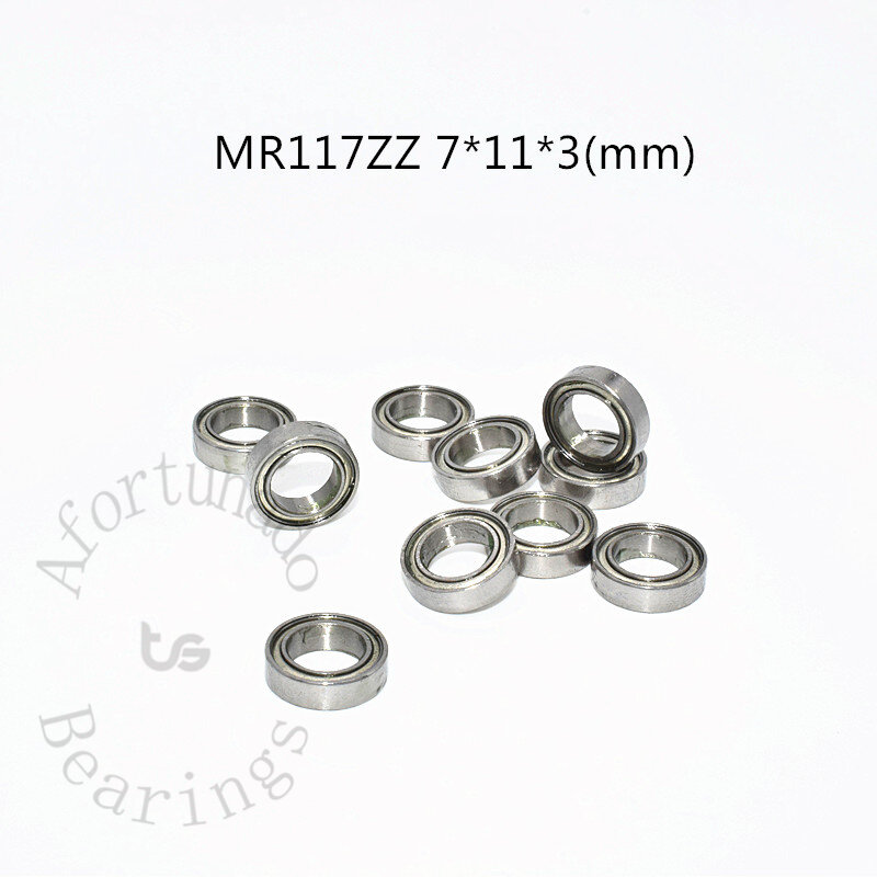 MR117ZZ Miniature Bearing 10Pieces 7*11*3(mm) free shipping chrome steel Metal Sealed High speed Mechanical equipment parts