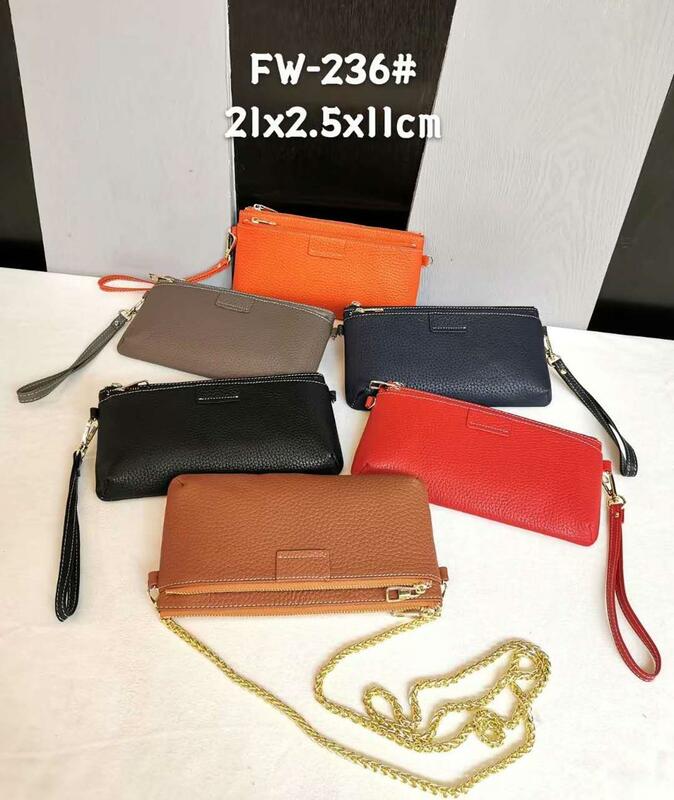 2020 original genuine leather woman clutch bag lichee pettern glazed solid color cowhide woman mini flap bag zippers wallets