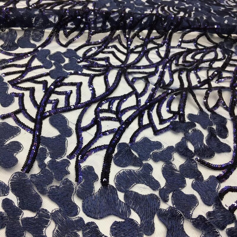 Нигерийские кружева с блестками Ткань Высокое качество пайетки африканская сетчатая кружевная ткань для свадьбы французский Тюль сетчатый кружевной материал для платья