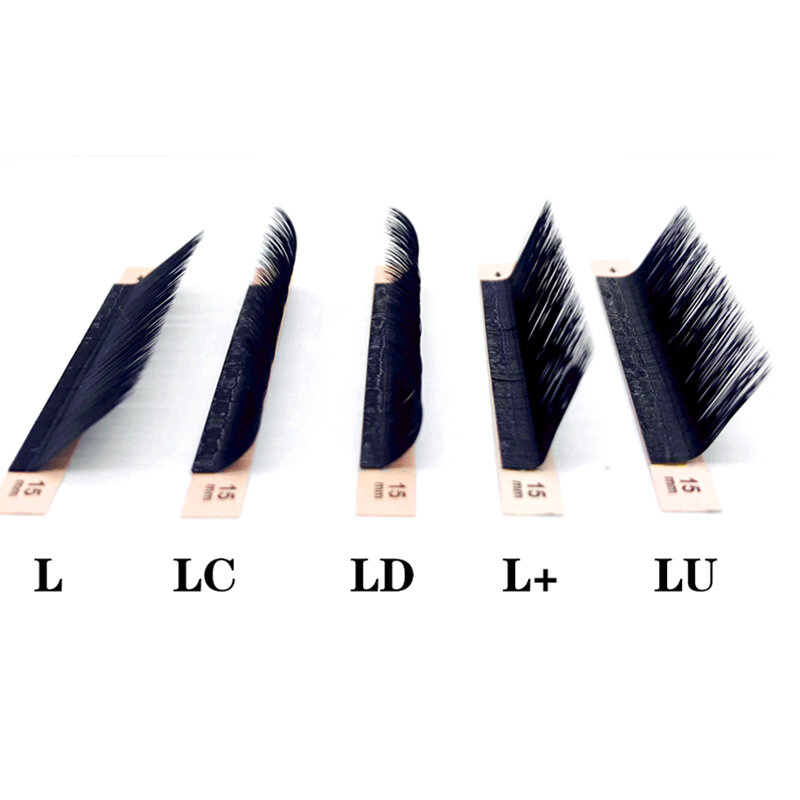 L/L +/LC/LD/LU Curl sztuczne rzęsy Mink matowy czarny 8-15mm 16 rzędów Mix pojedyncze sztuczne rzęsy OEM L N makijaż rzęsy