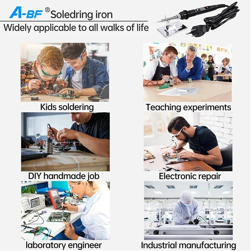 A-BF 836D Soldering Iron Kit Set 60W Digital LCD Switch Welding Iron Temperature Adjustable Electric Tools Soldering Tips