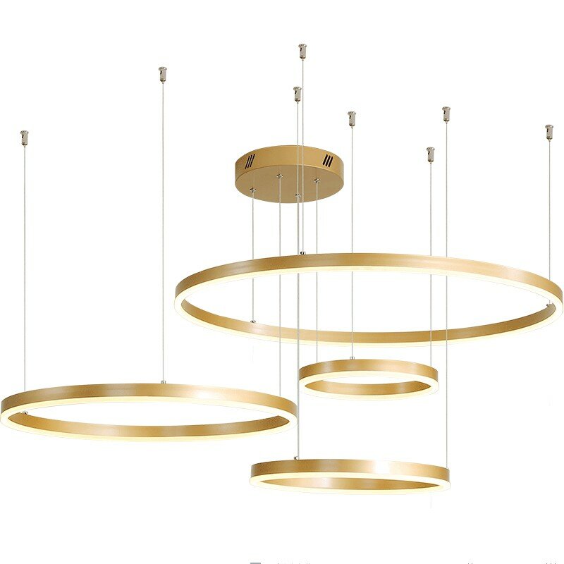 Креативные современные светодиодные подвесные светильники домашний декор Освещение матовые кольца люстра освещение подвесные светильники для гостиной столовой
