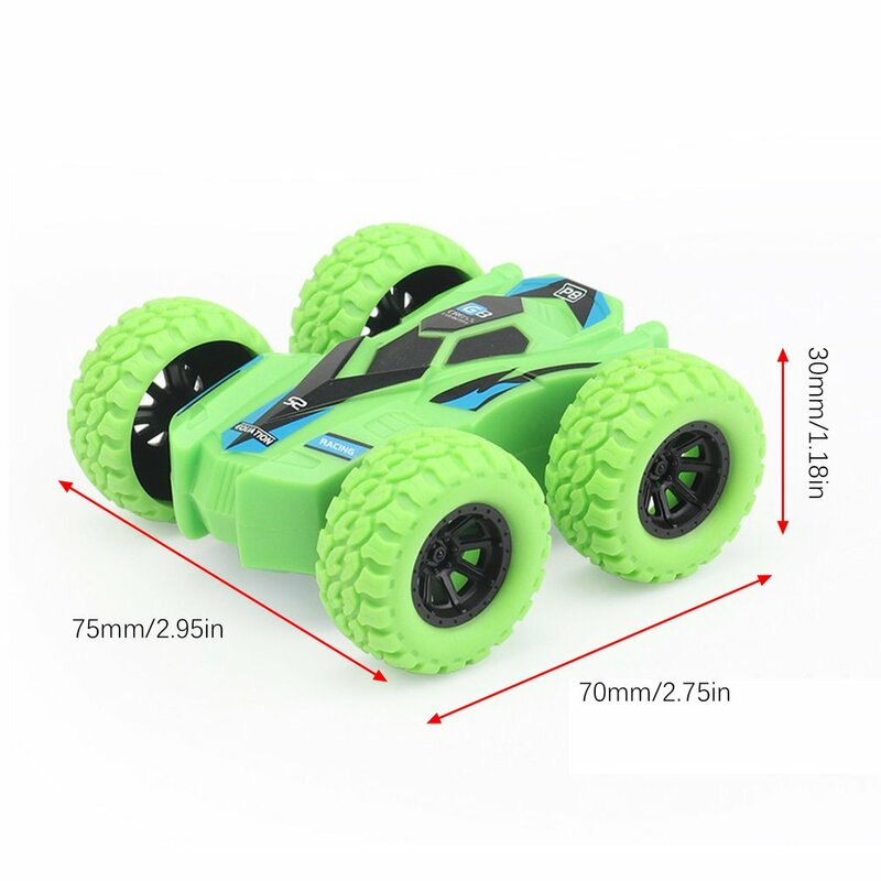 Volquete de inercia de doble cara para niños, coche de juguete giratorio resistente a caídas, 360
