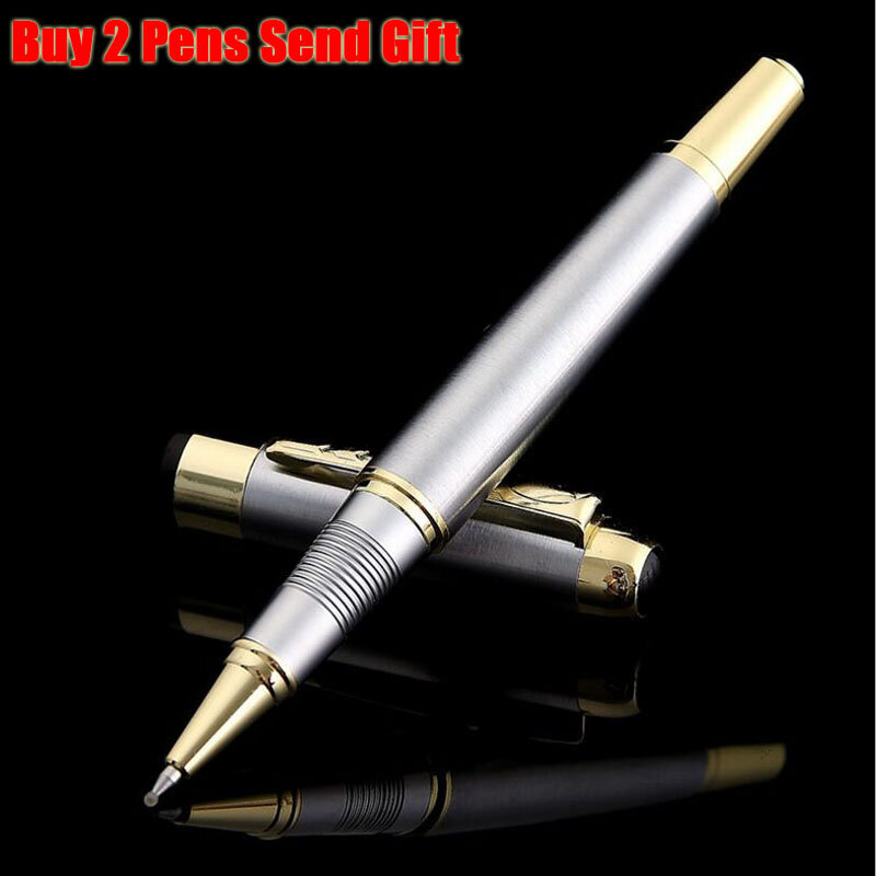 Design clássico de metal completo melhor qualidade caneta de tinta de negócios caneta de escrita presente comprar 2 enviar presente
