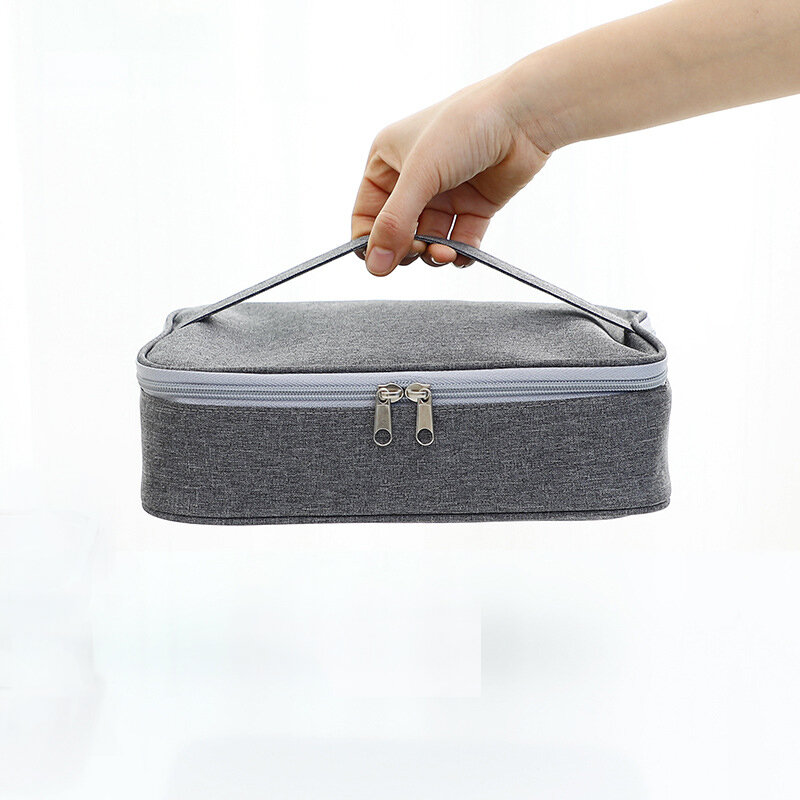 Водонепроницаемая изолированная сумка для ланча, портативная прямоугольная утолщенная сумка для ланча из алюминиевой фольги