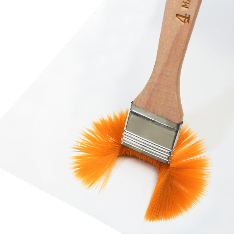 Cepillo de nailon para fregar/Artboard/Plate, pincel para pelo suave y Flexible para colorear acrílico/Gouache/pintura al óleo/Pintura/sombreado/Pintura de pared