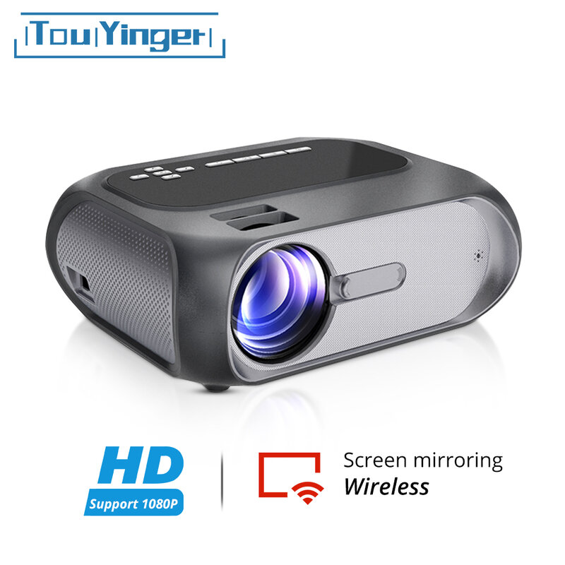 Touyinger T8 mini LED Projector HD 720P Video brand beamer, Miracast Airplay DLNA Wireless display AC3 wifi optional Home cinema