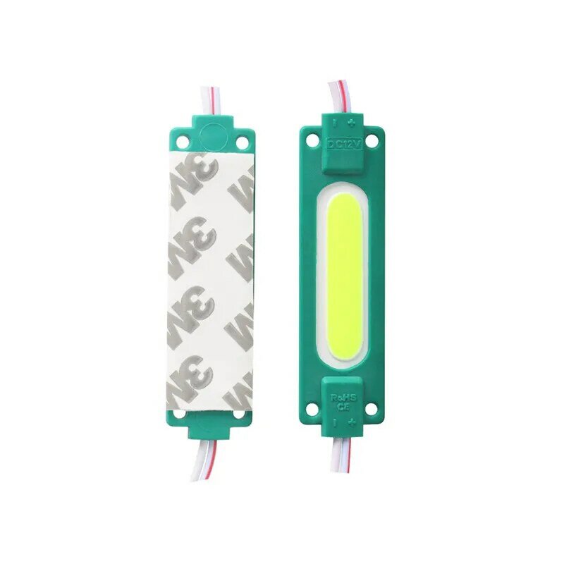 Modul LED COB 12V modul lampu latar karakter bercahaya IP65 tahan air putih merah biru hijau kuning Pink 10 buah