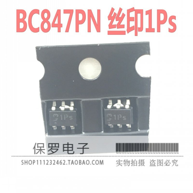 Transistor original de 100%, pantalla de seda 1Ps SOT-363, BC847PNE6327 BC847PN, 10 Uds.